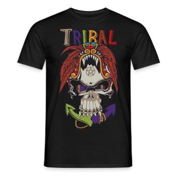 Tribal - Men's T-Shirt - black - Front - AI Model Male 178 light (178cm)