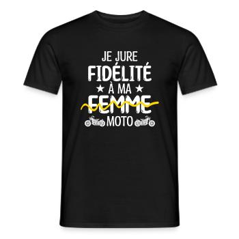 Motard Moto fan de moto | Motard !! - T-shirt homme - noir - Devant - AI Model Male 178 light (178cm)
