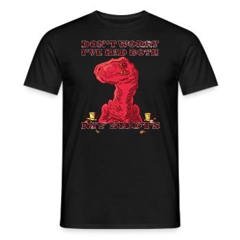 Keine Sorge, ich habe beide Impfungen hinter mir - Männer T-Shirt - Schwarz - Vorne - AI Model Male 178 light (178cm)