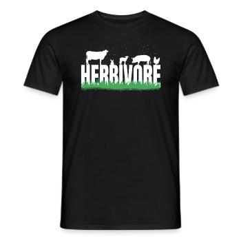 Pflanzenfresser Gras Nutztiere Vegetarisches - Männer T-Shirt - Schwarz - Vorne - AI Model Male 178 light (178cm)