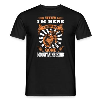 Je suis là, j’aurais pu faire du VTT - T-shirt homme - noir - Devant - AI Model Male 178 light (178cm)