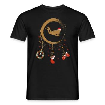 Bodyboard Weihnachten Weihnachtstraumfänger - Männer T-Shirt - Schwarz - Vorne - AI Model Male 178 light (178cm)