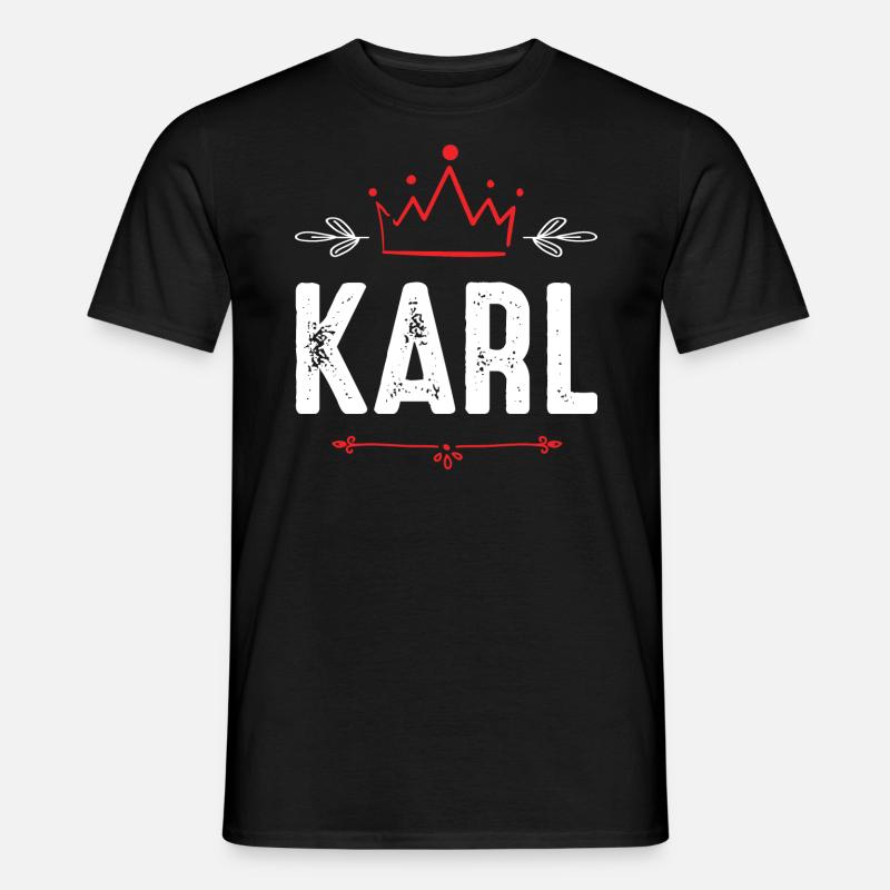 Karl - Männer T-Shirt - Schwarz