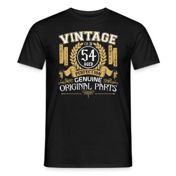 Jahrgang 54 Jahre - Geburtstagsgeschenk 54 Jahre - Männer T-Shirt - Schwarz - Vorne - AI Model Male 178 light (178cm)