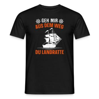 Geh mir aus dem Weg du Landratte Seefahrer - Männer T-Shirt - Schwarz - Vorne - AI Model Male 178 light (178cm)