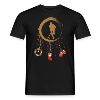 Hockeyspielerin Weihnachten Weihnachtstraumfänger - Männer T-Shirt - Schwarz - Vorne - AI Model Male 178 light (178cm)