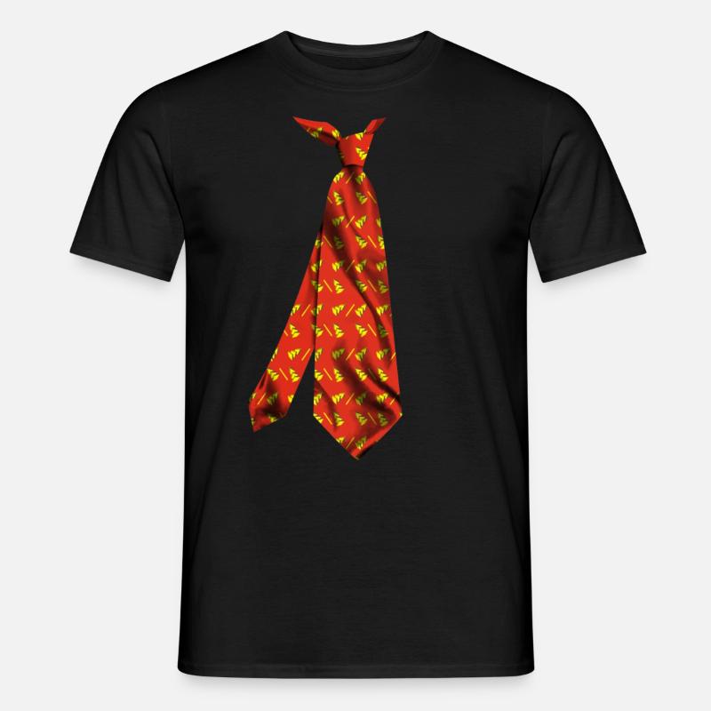 Stropdas Krawatte Corbata Krawatte Krawatte Krawatte - Männer T-Shirt - Schwarz