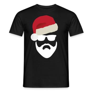 Nikolaus Bart Lunettes de soleil | Noël, Cadeau - T-shirt homme - noir - Devant - AI Model Male 178 light (178cm)