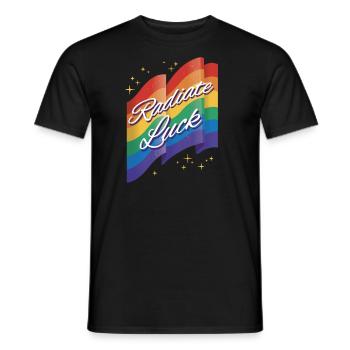 Radiate positivity Rainbow Dwarf Clouds - Men's T-Shirt - black - Front - AI Model Male 178 light (178cm)