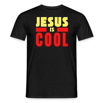 Jesus Is Cool Faith Bible Quote Gift - Men's T-Shirt - black - Front - AI Model Male 178 light (178cm)