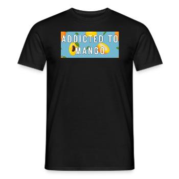 Addicted to Mango's favorite fruit pattern Summer - Men's T-Shirt - black - Front - AI Model Male 178 light (178cm)