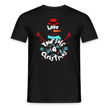 Avez-vous un cadeau de Noël pour le Nouvel An ? - T-shirt homme - noir - Devant - AI Model Male 178 light (178cm)