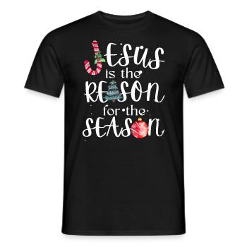 Jesus Ist Der Grund Für Den Saisonalen - Männer T-Shirt - Schwarz - Vorne - AI Model Male 178 light (178cm)
