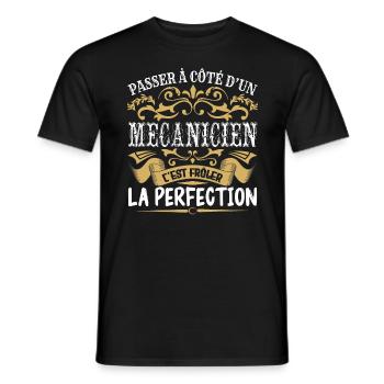 Le Meilleur Mécanicien | Mécanicien à la perfectio - T-shirt homme - noir - Devant - AI Model Male 178 light (178cm)