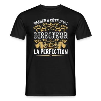 Le Meilleur Directeur | Directeur à la perfection - T-shirt homme - noir - Devant - AI Model Male 178 light (178cm)