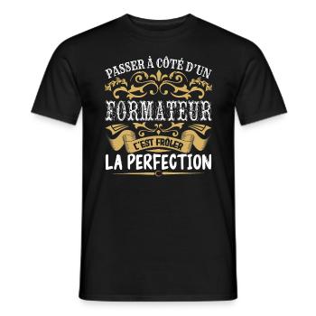 Le Meilleur Formateur | Formateur à la perfection - T-shirt homme - noir - Devant - AI Model Male 178 light (178cm)
