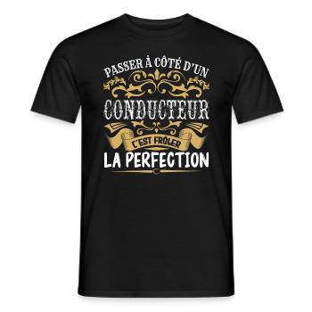 Le Meilleur Conducteur | Conducteur à la perfectio - T-shirt homme - noir - Devant - AI Model Male 178 light (178cm)