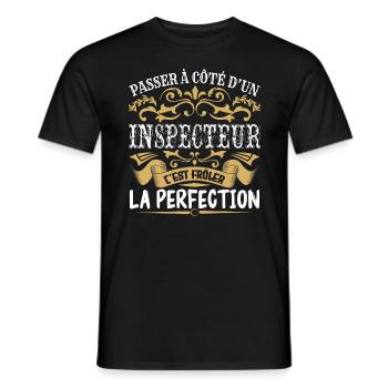 Le Meilleur Inspecteur | Inspecteur à la perfectio - T-shirt homme - noir - Devant - AI Model Male 178 light (178cm)