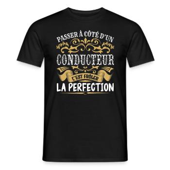 Le Meilleur Conducteur | Conducteur à la perfectio - T-shirt homme - noir - Devant - AI Model Male 178 light (178cm)