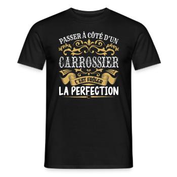 Le Meilleur Carrossier | Carrossier à la perfectio - T-shirt homme - noir - Devant - AI Model Male 178 light (178cm)