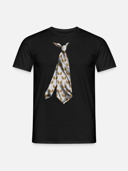 Krawatte stropdas corbata solmio - Männer T-Shirt - Schwarz