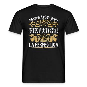 Le Meilleur Pizzaiolo | Pizzaiolo à la perfection - T-shirt homme - noir - Devant - AI Model Male 178 light (178cm)