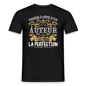 Le Meilleur Auteur | Auteur à la perfection - T-shirt homme - noir - Devant - AI Model Male 178 light (178cm)