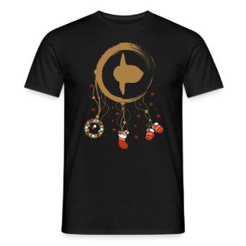 Mondfisch Weihnachten Weihnachtstraumfänger - Männer T-Shirt - Schwarz - Vorne - AI Model Male 178 light (178cm)
