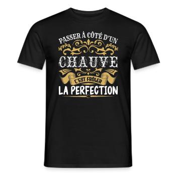 Le Meilleur Chauve | Chauve à la perfection - T-shirt homme - noir - Devant - AI Model Male 178 light (178cm)