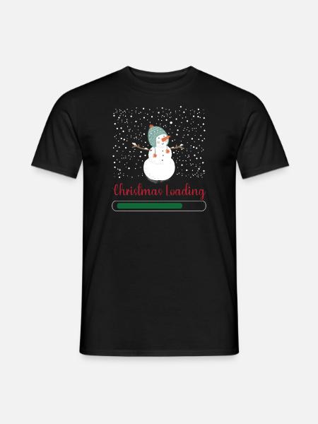 Weihnachtsladung Schneemann Schnee Winter Kalt - Männer T-Shirt - Schwarz