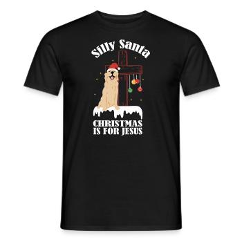 Stupide Père Noël Noël est pour Jésus - T-shirt homme - noir - Devant - AI Model Male 178 light (178cm)
