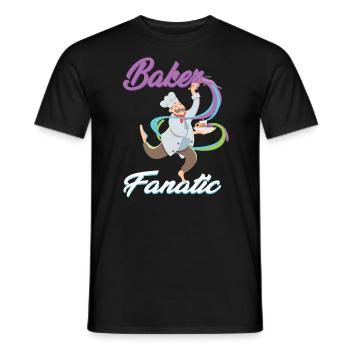 Baker Fanatic Cook Chef Cookies Christmas Magic - Men's T-Shirt - black - Front - AI Model Male 178 light (178cm)