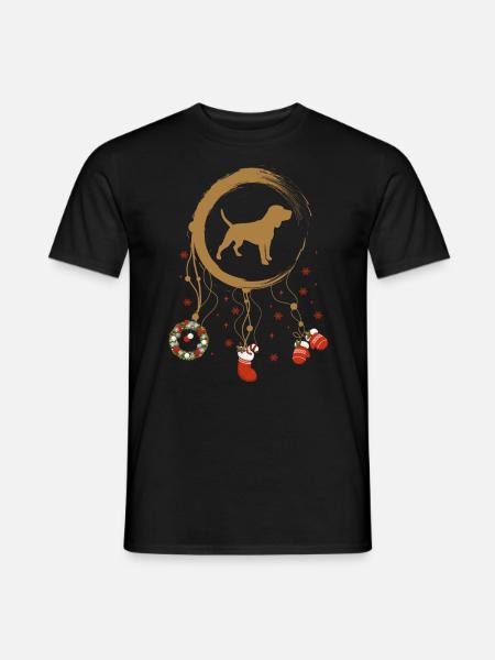 Beagle Weihnachten Weihnachtstraumfänger - Männer T-Shirt - Schwarz