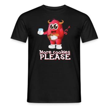 Mehr Plätzchen Bitte Weihnachtsmonstermilchzitat - Männer T-Shirt - Schwarz - Vorne - AI Model Male 178 light (178cm)