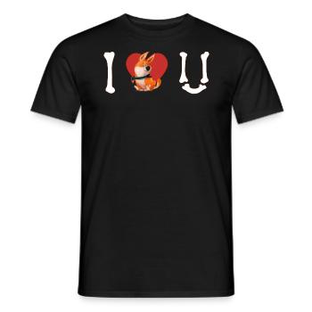 Ich Liebe Corgi Bones Heart Puppy Pet Zitat - Männer T-Shirt - Schwarz - Vorne - AI Model Male 178 light (178cm)