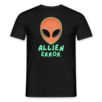 Alien Error Face Galaxy Creature Joke Humour - T-shirt homme - noir - Devant - AI Model Male 178 light (178cm)