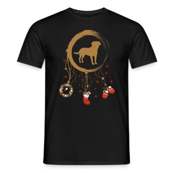 Großer Schweizer Sennenhund Weihnachten Weihnachts - Männer T-Shirt - Schwarz - Vorne - AI Model Male 178 light (178cm)