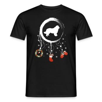 Newfoundland Weihnachten Weihnachtstraumfänger - Männer T-Shirt - Schwarz - Vorne - AI Model Male 178 light (178cm)