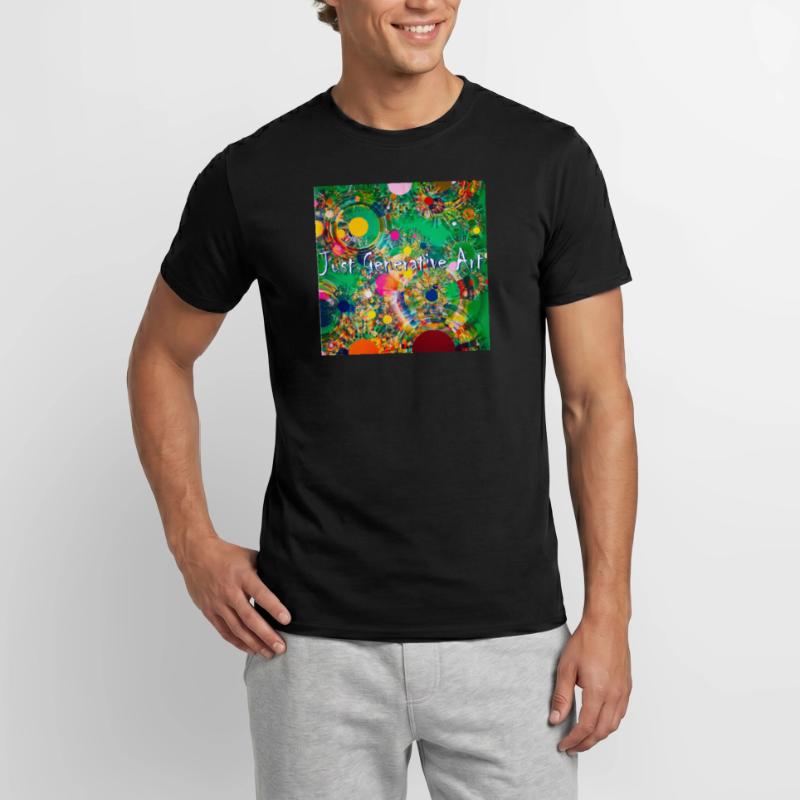 Code d’image de programmation artistique générative uniquement T-shirt homme