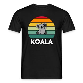 koala vintage retro - Men's T-Shirt - black - Front - AI Model Male 178 light (178cm)