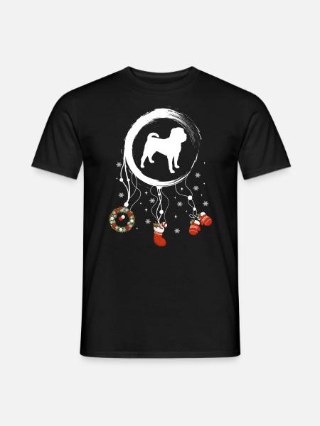 Shar Pei Weihnachten Weihnachtstraumfänger - Männer T-Shirt - Schwarz