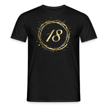 18 - Men's T-Shirt - black - Front - AI Model Male 178 light (178cm)