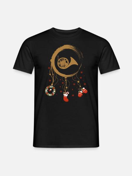 Horn Weihnachten Weihnachtstraumfänger - Männer T-Shirt - Schwarz