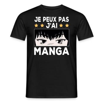 I can't I have Manga - Men's T-Shirt - black - Front - AI Model Male 178 light (178cm)