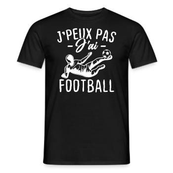 I can't I have football - Men's T-Shirt - black - Front - AI Model Male 178 light (178cm)