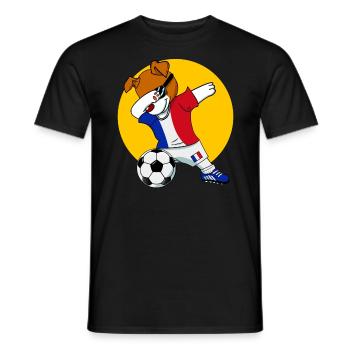 France Soccer UK Uniforms Jack Russell - Men's T-Shirt - black - Front - AI Model Male 178 light (178cm)