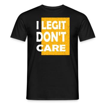 Es Ist Mir Egal Zitatgeschenk Für Gleichgültigkeit - Männer T-Shirt - Schwarz - Vorne - AI Model Male 178 light (178cm)