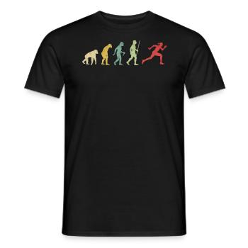 Woman Athlete Running Girl Evolution - Men's T-Shirt - black - Front - AI Model Male 178 light (178cm)