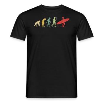 Surfing Board Girl Evolution - T-shirt homme - noir - Devant - AI Model Male 178 light (178cm)