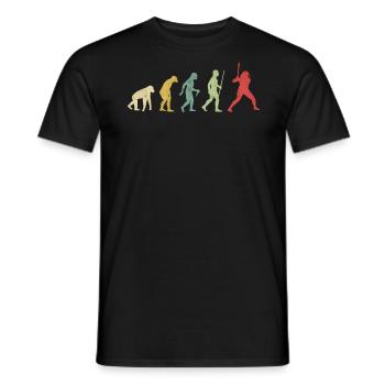 Softball Girl Homerun Hit Evolution - T-shirt homme - noir - Devant - AI Model Male 178 light (178cm)